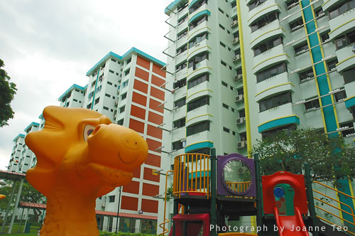 Ang Mo Kio Residents put a smile on this toy dragon. Their flats have already been upgraded, thank you.