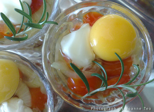 Egg all ready to be baked Egg all ready to be baked