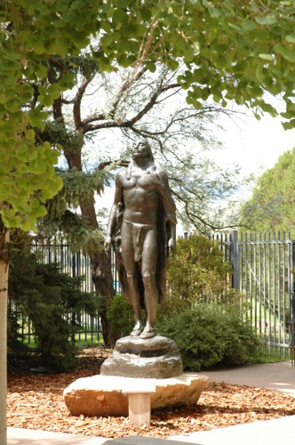 A sculpture at the Buffalo Bill Historical Centre A sculpture at the Buffalo Bill Historical Centre