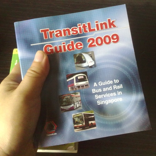 TransitLink Guide 2009 in hand TransitLink Guide 2009 in hand
