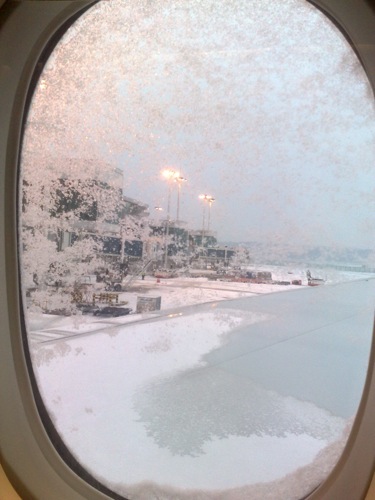 Looking out from the plane. Looking out from the plane.