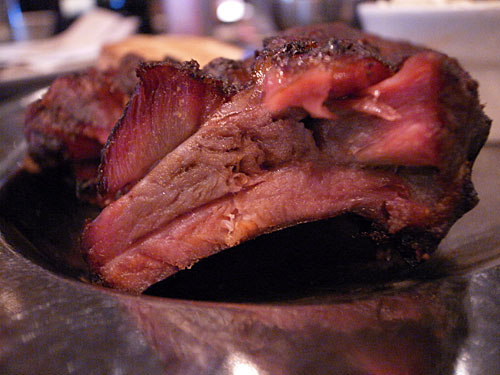 Pork Ribs. See the red smoke ring? Pork Ribs. See the red smoke ring?