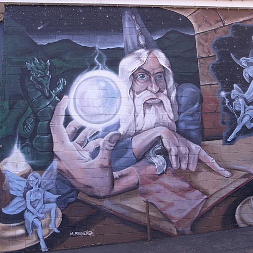 Mural in Manitou Springs. Mural in Manitou Springs.