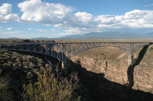 A more common view of the Rio Grande Gorge Bridge A more common view of the Rio Grande Gorge Bridge