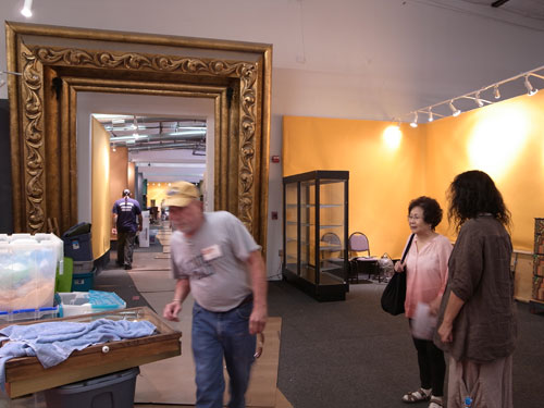 Art exhibition being set up in Santa Fe. Art exhibition being set up in Santa Fe.