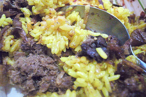 Close up of Nasi Kuning. Close up of Nasi Kuning.