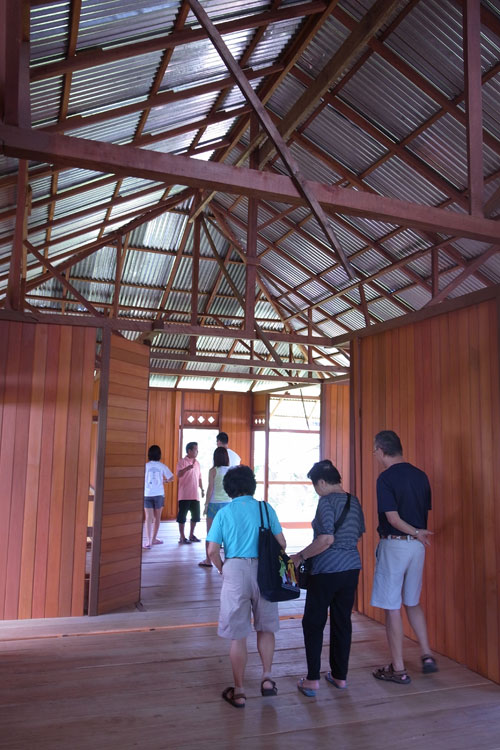Interior of the sample Minahasa house. Interior of the sample Minahasa house.