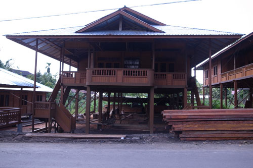 One sample of the traditional Minahasa house. One sample of the traditional Minahasa house.