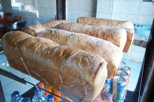 Local bread. It sold out so fast, stock was replaced four times in ten minutes. Local bread. It sold out so fast, stock was replaced four times in ten minutes.