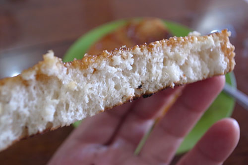The cross section of the bread. Rough. The cross section of the bread. Rough.