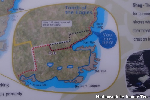 Tomb of the Eagles map in relation to the coastline. Tomb of the Eagles map in relation to the coastline.