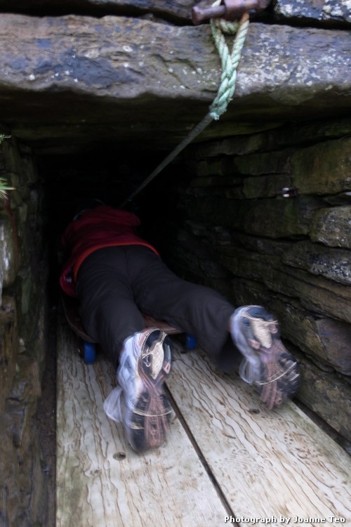 Getting down the Tomb of the Eagles. Getting down the Tomb of the Eagles.