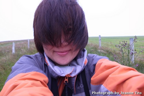 No hair gel is of any use in this kind of wind. No hair gel is of any use in this kind of wind.