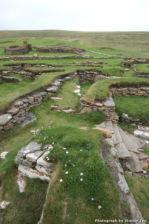 Remnants of Norse settlement at Brough of Birsay. Remnants of Norse settlement at Brough of Birsay.
