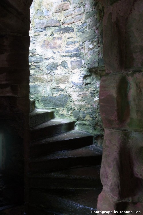 Spiral Staircase inside Noltland Castle. Spiral Staircase inside Noltland Castle.