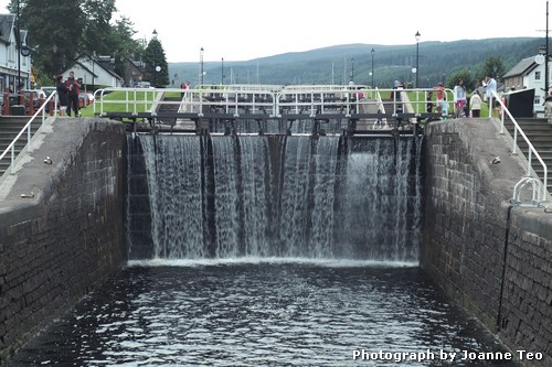 The locks at Fort Augustus. The locks at Fort Augustus.