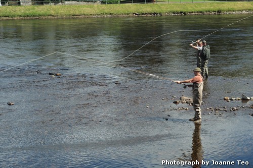Learning to fish at the River Ness, Inverness. Learning to fish at the River Ness, Inverness.
