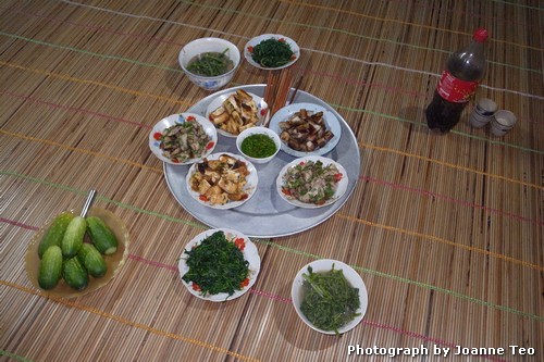 20130302-115501_R0017233 Mat setting. We ate sitting on the floor.