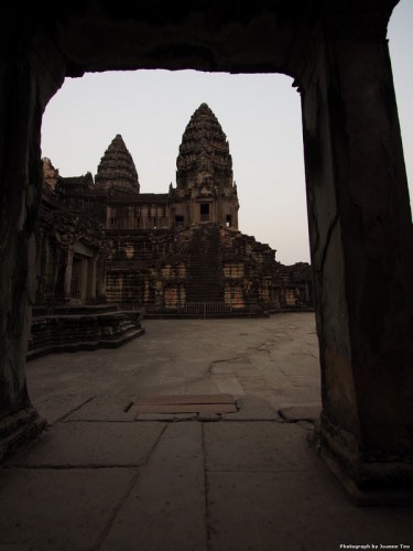 Some of the towers of Angkor Wat.