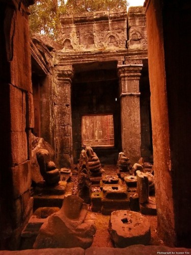 Interior of Ta Prohm.