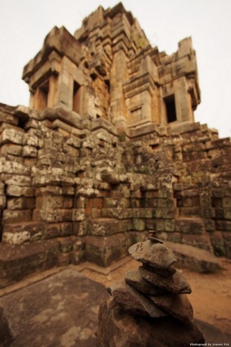 Ta Keo sandstone temple pyramid.
