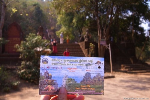 Ticket for Wat Banan and Phnom Sampou.