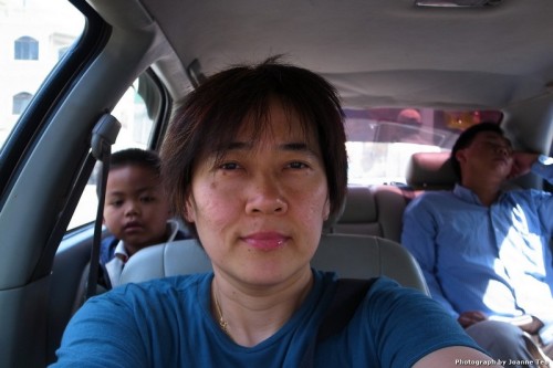 Number of passengers in taxi at beginning of taxi ride: three.