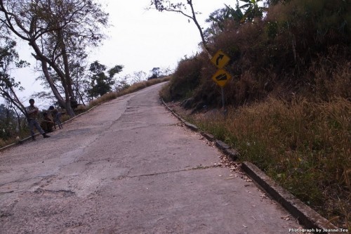 The way up to Preah Vihear is pretty steep.