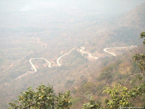 The road up to Preah Vihear.