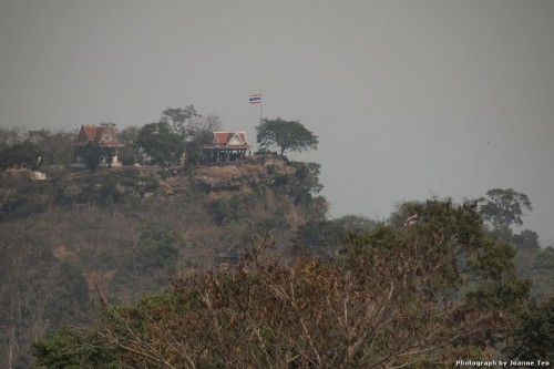 Thai flag flying on the other side.