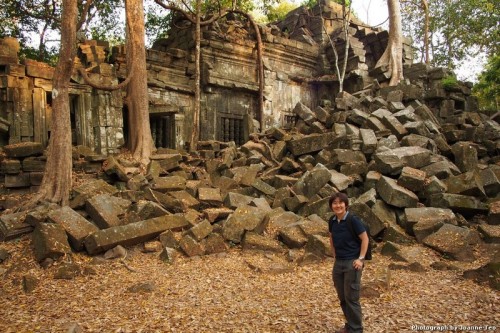 Beng Mealea rubble. A Spanish woman helped me take this photo.